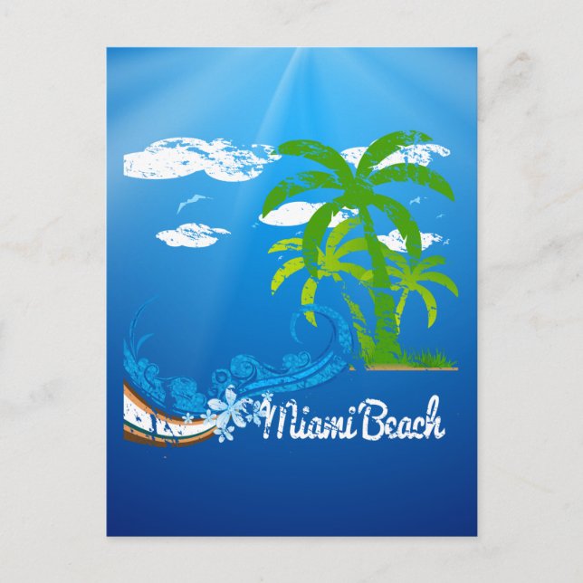Miami Beach Florida Souvenir Vykort (Framsida)