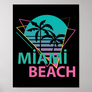 Miami Beach Florida Stolt Floridian Retro Palmer T Poster