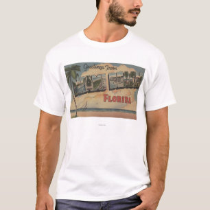 Miami Beach Florida - stora brevplatser T-shirt