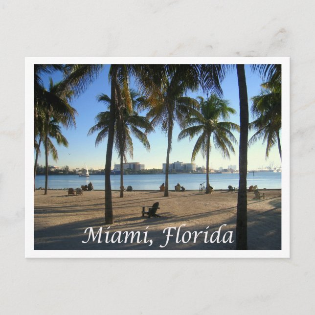 Miami Beach Florida, Sunset Postcard Vykort (Framsida)