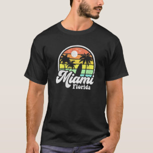 Miami Beach Florida Surfing 70-talets Surfa Idea T Shirt