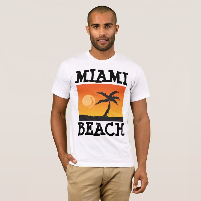 MIAMI BEACH FLORIDA T-shirts och tanktop (Hel framsida)