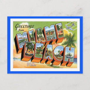 Miami Beach Florida Travel US City Vykort