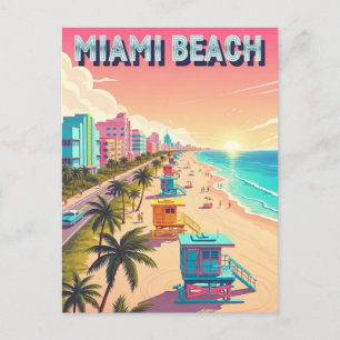 Miami Beach Florida Travel Vykort
