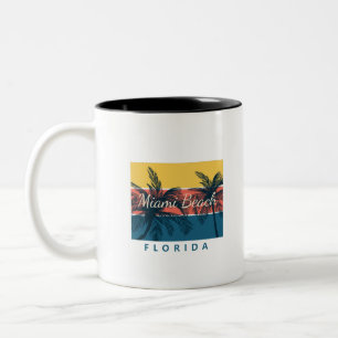 Miami Beach Florida Två-Tonad Mugg
