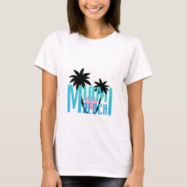 Miami Beach Florida, typograficoola Tee