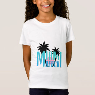 Miami Beach Florida, typograficoola Tee