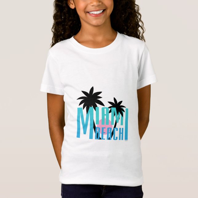 Miami Beach Florida, typograficoola Tee (Framsida)