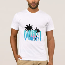 Miami Beach, Florida, Typography Coola T Shirt