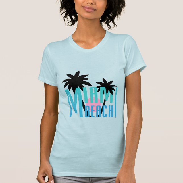 Miami Beach, Florida, Typography Coola T Shirt (Framsida)