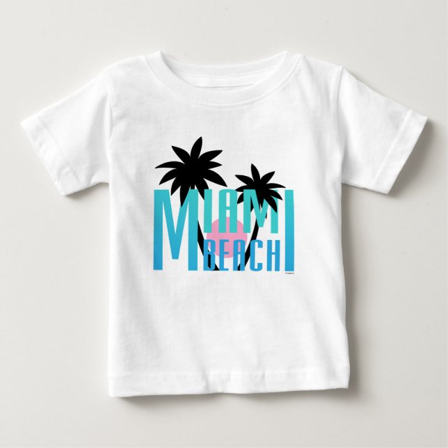 Miami-Beach-Florida-Typography T-shirt (Framsida)