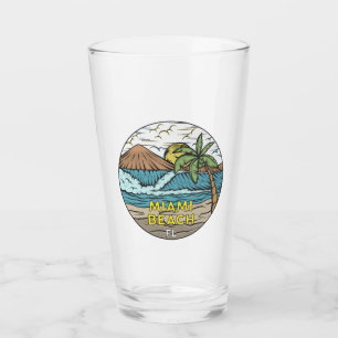Miami Beach Florida Vintage Glaskopp