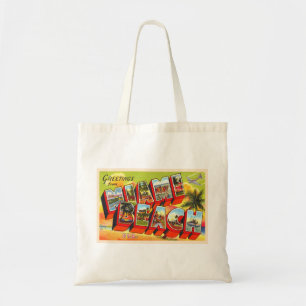 Miami Beach Florida Vintage Large Brev vykort Tygkasse