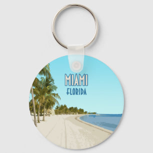 Miami Beach Florida Vintage Nyckelring