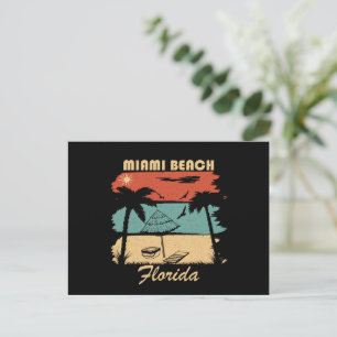 Miami Beach Florida vintage sunset Helg Vykort