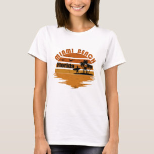 Miami Beach Florida vintage sunset T Shirt