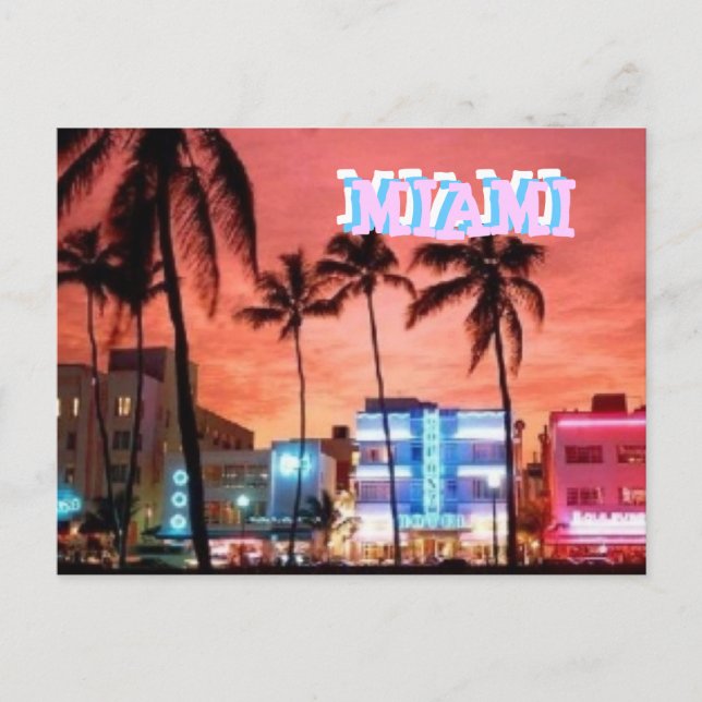 Miami Beach, Florida Vykort (Framsida)