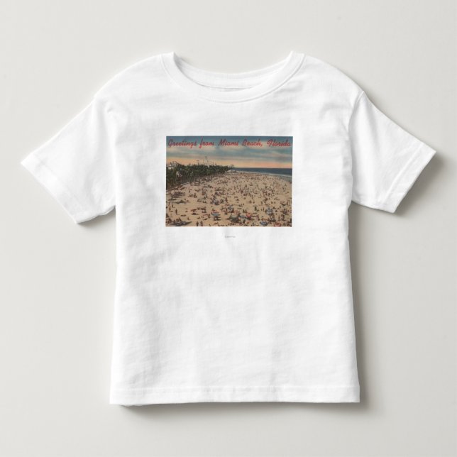 Miami Beach FloridaGreetings FromMiami, FL Tee Shirt (Framsida)
