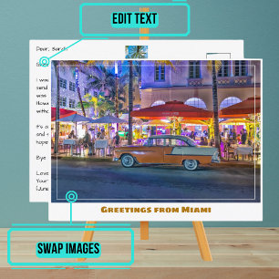 Miami Beach Floridas inre vattenvägar Vykort