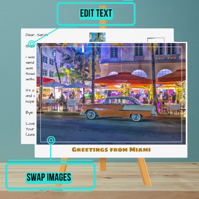 Miami Beach Floridas inre vattenvägar Vykort (Please enjoy our postcard)