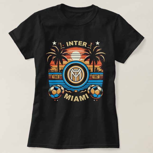 Miami Beach Futbol Vibes: Celebrate Inter Miami FC T Shirt (Design framsida)