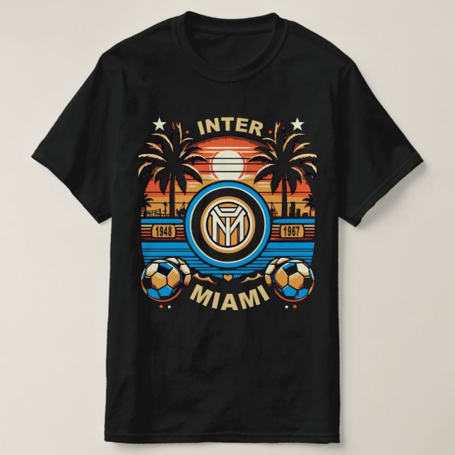 Miami Beach Futbol Vibes: Celebrate Inter Miami FC T Shirt (Design framsida)