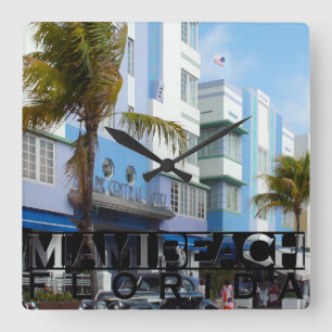 Miami Beach Fyrkantig Klocka