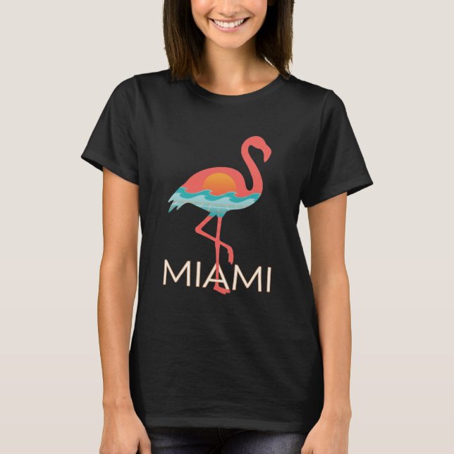Miami Beach Grafik T-shirt – Retro Sommarsemester (Framsida)