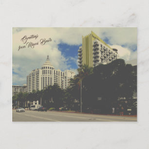 Miami Beach Hotel Royal Handflatan Vykort