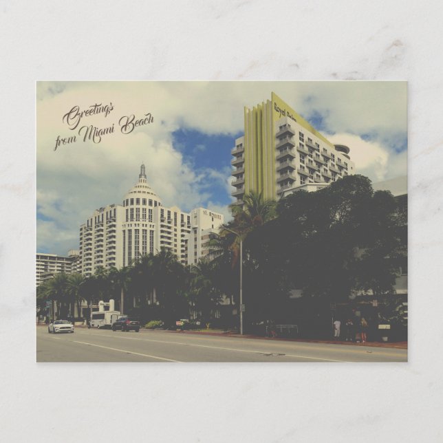 Miami Beach Hotel Royal Handflatan Vykort (Framsida)
