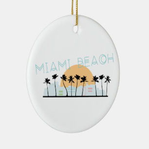 Miami Beach Julgransprydnad Keramik