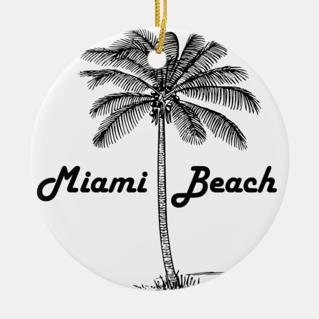 Miami Beach Julgransprydnad Keramik (Framsidan)