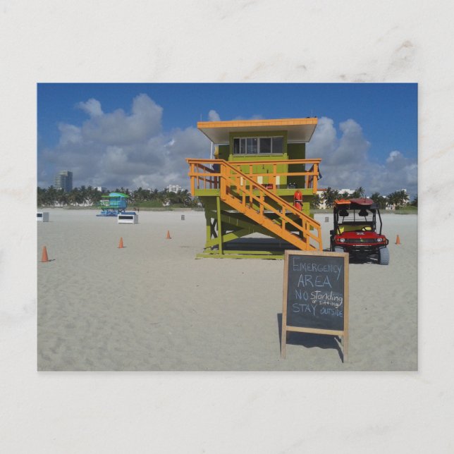 Miami Beach Lifeguard Ocean Patrol #04 Vykort (Framsida)