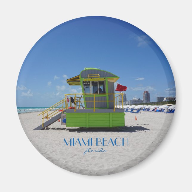 Miami Beach Lifeguard Ocean Patrol #06 Magnet (Framsidan)