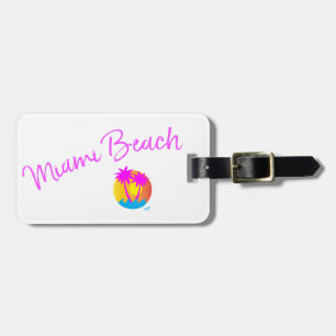 Miami-Beach-logotyp-sol-handflatan-rosa Bagagebricka