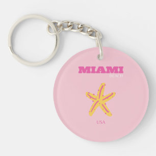 Miami Beach, Miami Travel Art, Preppy Room, Rosa