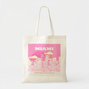 Miami Beach, Miami Travel Art, Preppy, Rosa Tygkasse