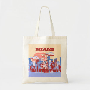 Miami Beach, Miami Travel Art, Retro Tygkasse