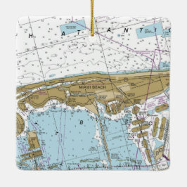 Miami Beach Nautical Diagram Julgransprydnad Keramik