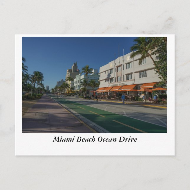 Miami Beach Ocean Drive Vykort (Framsida)