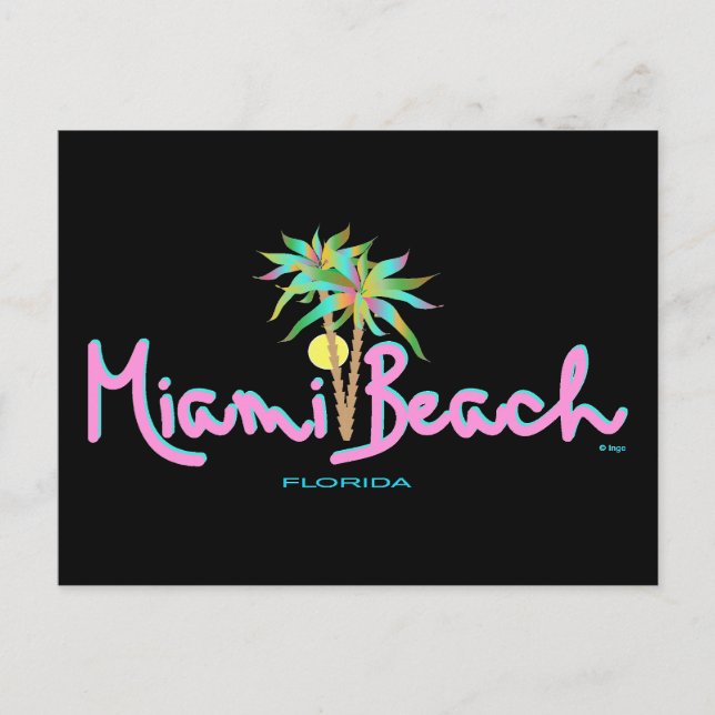Miami Beach Pam Vykort (Framsida)