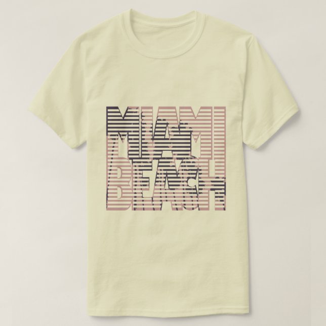 miami beach pink violet fun tee (Design framsida)
