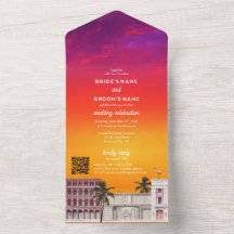 Miami Beach Regnbågsraden Charleston Palmbröllop