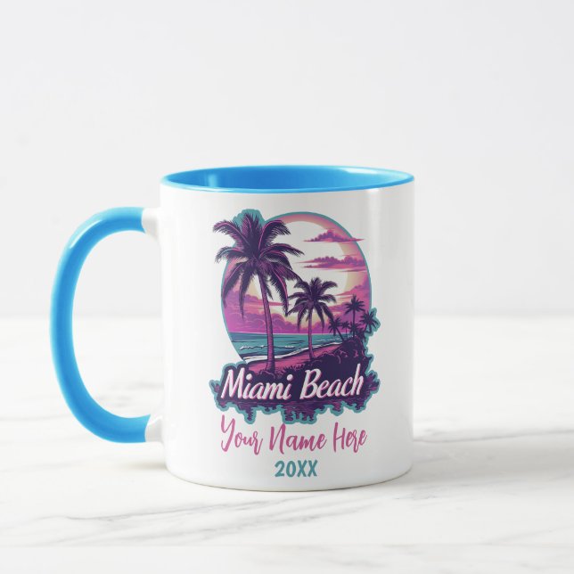 Miami Beach Retro Mugg (Vänster)