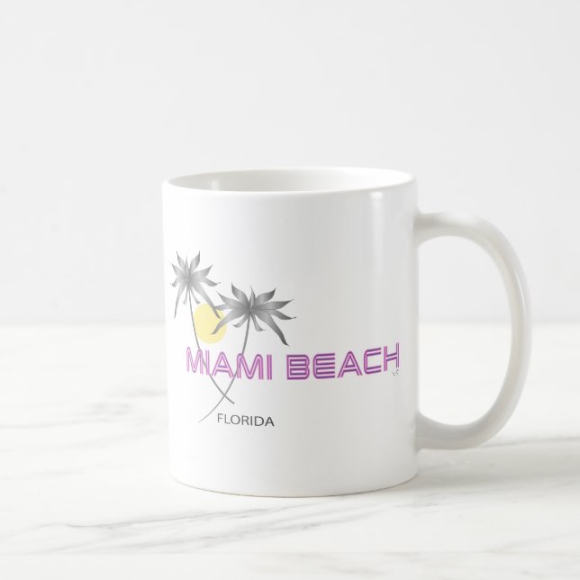 Miami Beach Rosa Grå Kaffemugg (Höger)