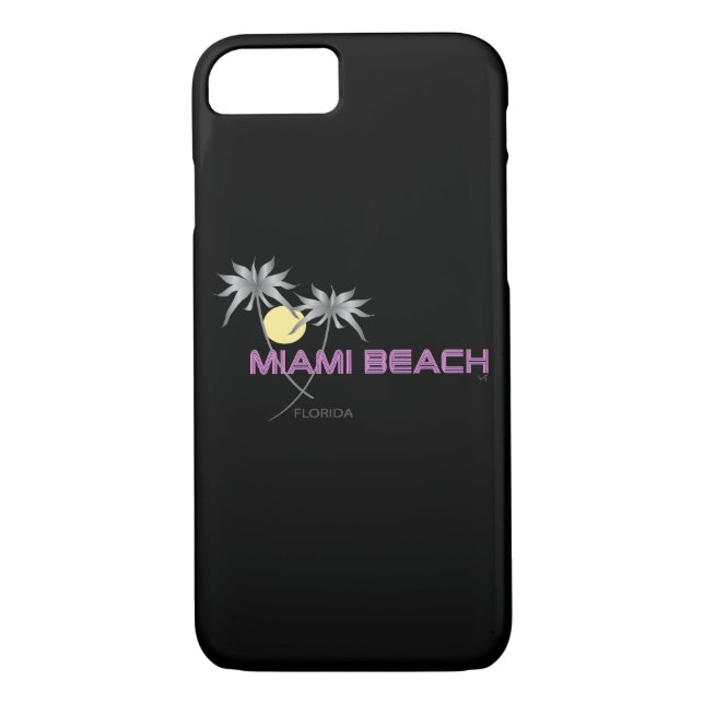 Miami Beach Rosa Grått Case-Mate iPhone Skal (Baksida)