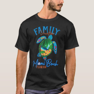 Miami Beach Sea Turtle Florida Matching Family Vac T Shirt