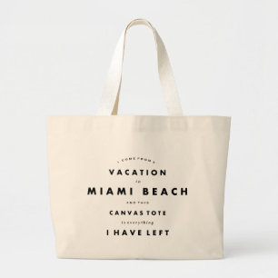 Miami Beach semester, roligt citationstecken, Jumbo Tygkasse
