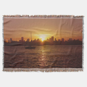 Miami Beach Skyline vid Sunset Filt