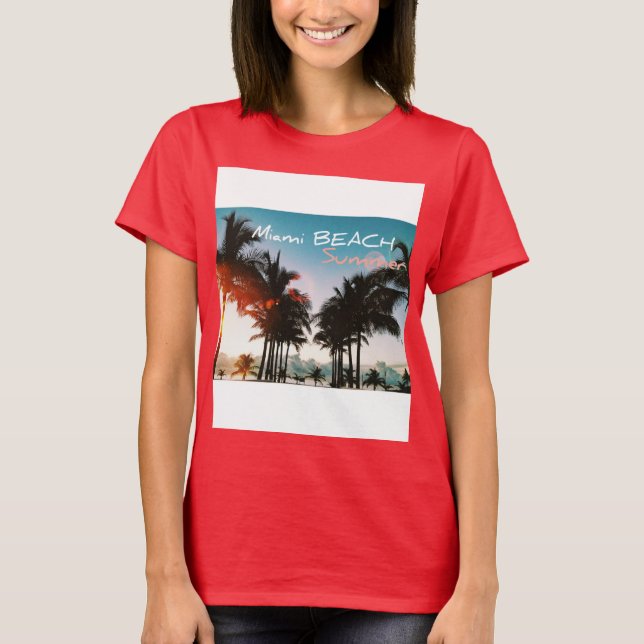 Miami Beach Summer T-shirt (Framsida)